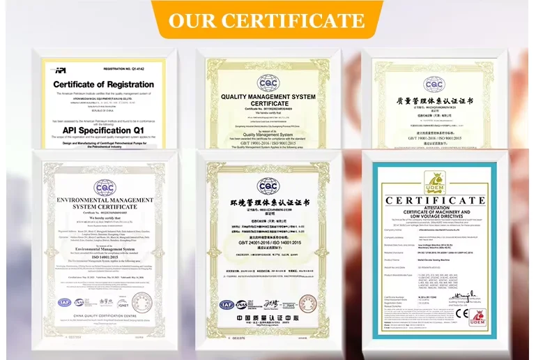 Our Certificate
