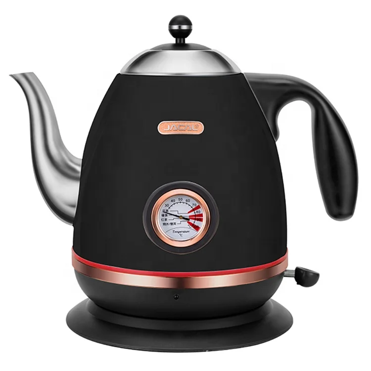 Home unique retro stainless steel cordless electric gooseneck water jug kettle