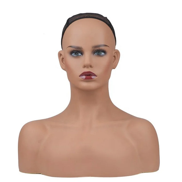 PFH-2 африканские американские женские ПВХ манекен головы женский с