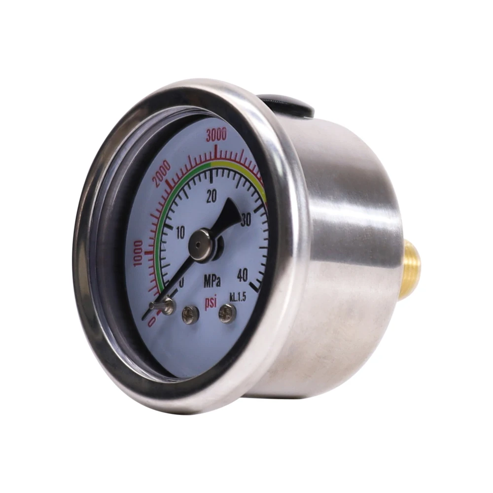 Specialized Production Durable Side or Back 1/8NPT Thread 40Mpa 400Bar 6000psi with Oil or without Oil Pressure Gauge