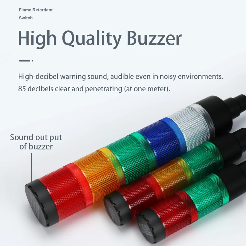 ONPOW 40mm 3 layers LED strobe warning lights with buzzer HBJD-40A,CE,ROHS,REACH