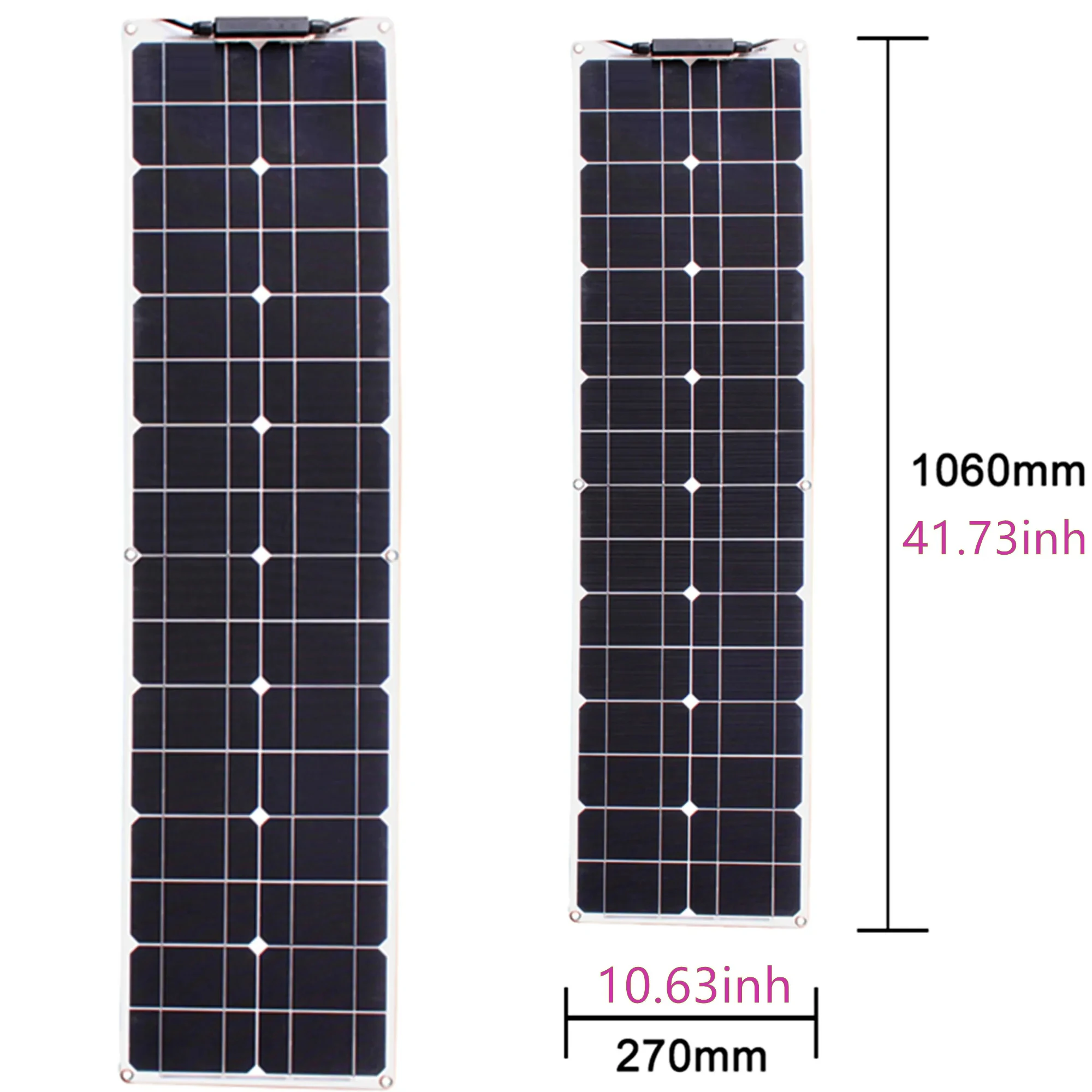 Wholesale Monocrystalline PV Thin Film Solar Panel 18V 50W 100W 180w 200w PET ETFE Semi Flexible Solar Panels For Boat RV Car