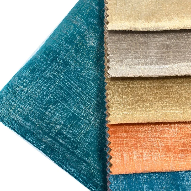 High quality hometextile 100%polyester waterproof bronzed holland velvet fabric bronzing printing holland velvet sofa fabric