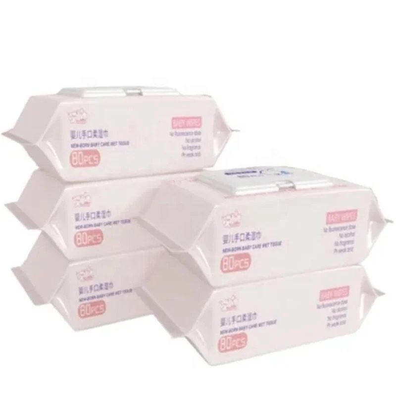 Low Price High Quality 80pcs Sensitive Skin-friendly Aloe Baby Waterwipes Baby Wipes