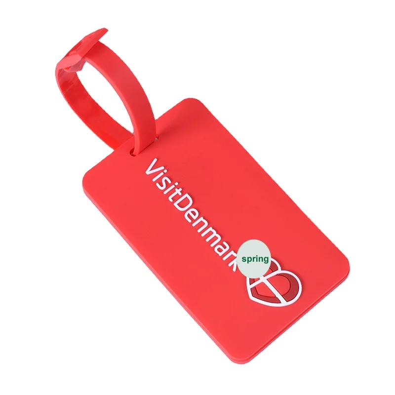Eco-friendly Custom Embossed Logo Safety Travel Airline Soft PVC 2D/3D Silicone Rubber Baggage Luggage Tag