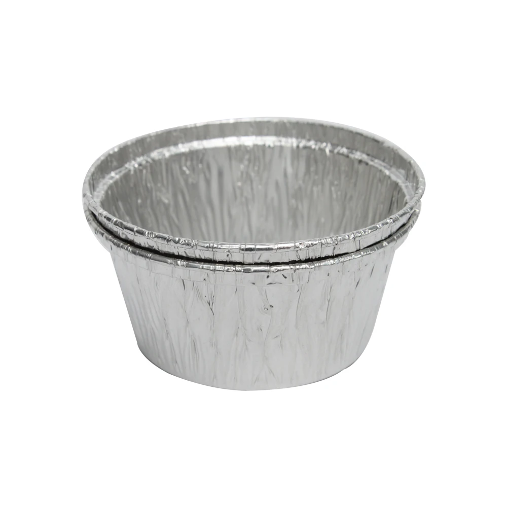 Wholesale Disposable Round Aluminium Foil Container 125ml with Plastic/Aluminium Foil Lid