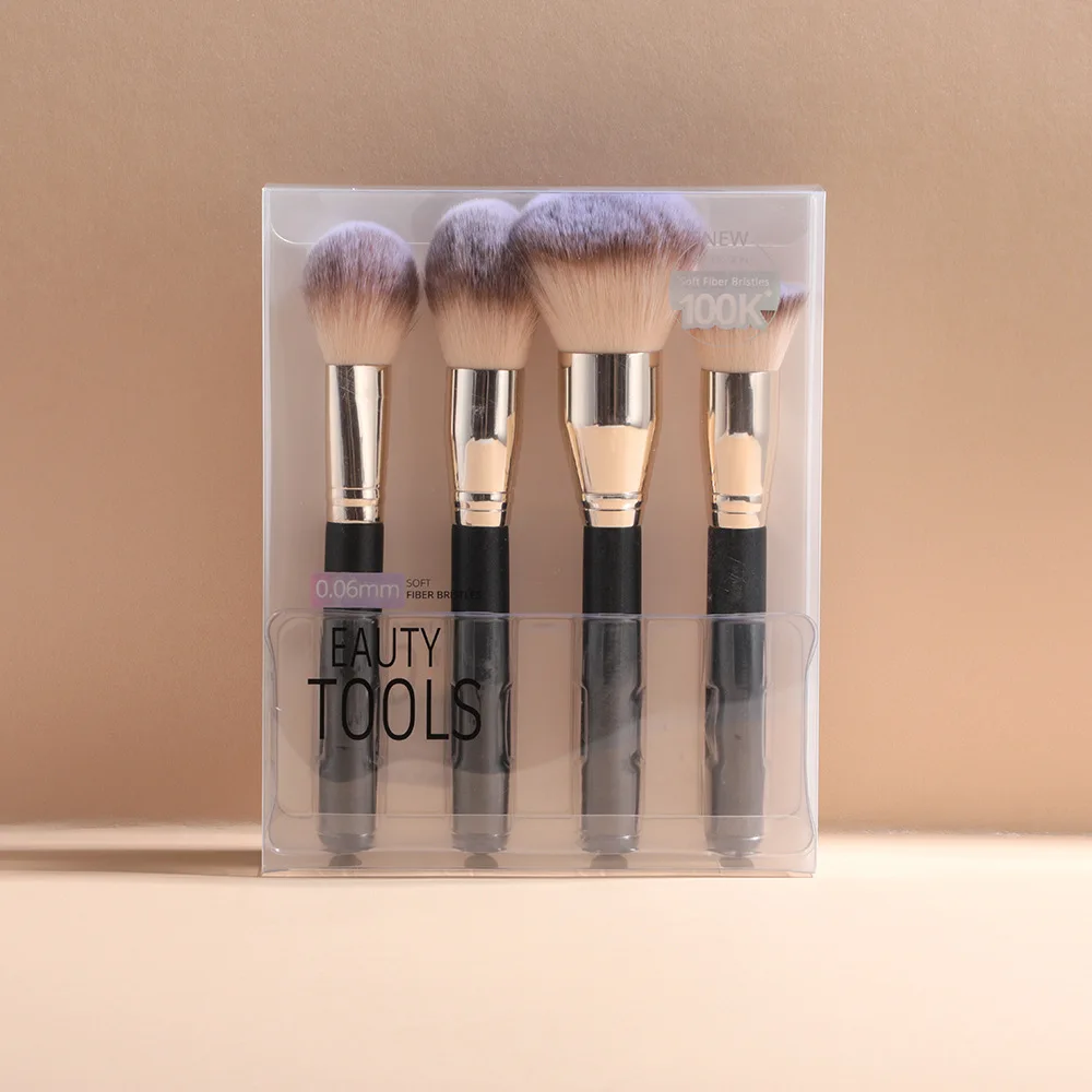 Master Series Professional 4 Makeup Brush Set Face Beauty Tools Super Huge Makeup Brush
