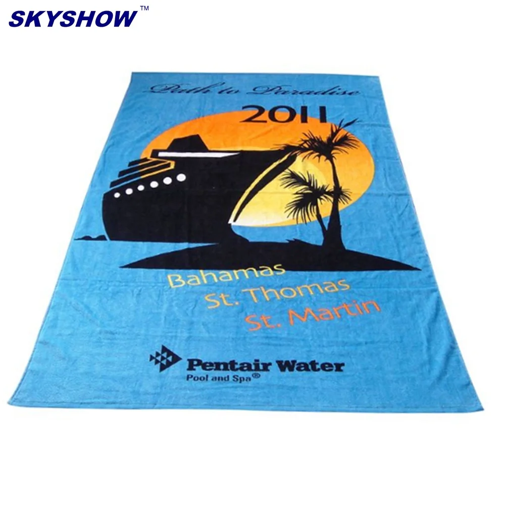 classic 100% cotton beach towel Hot Sale Cartoon Photo Print Imabari  Beach Towel For Child