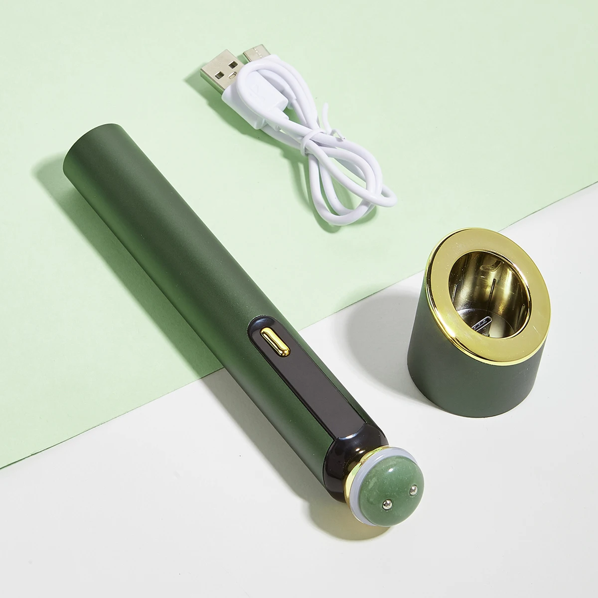 Hot Compress Heating Vibration Anti-aging Stick Red Light Therapy Microcurrent Eye Device