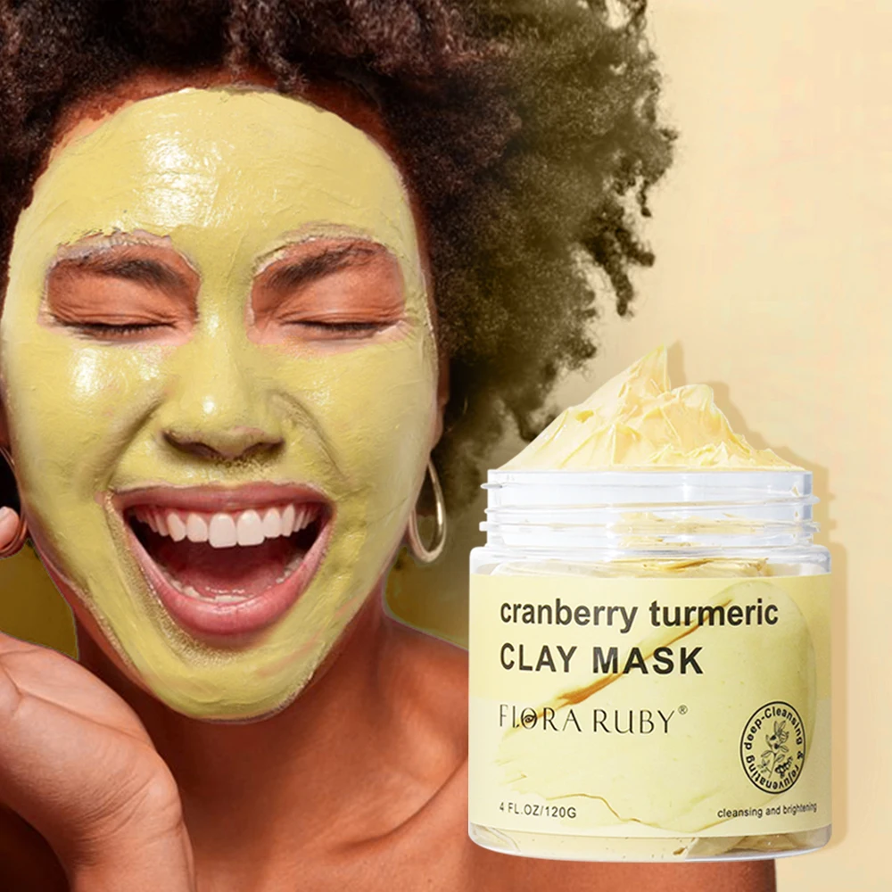 Cranberry face mask turmeric vitamin c clay mask facial mask packaging