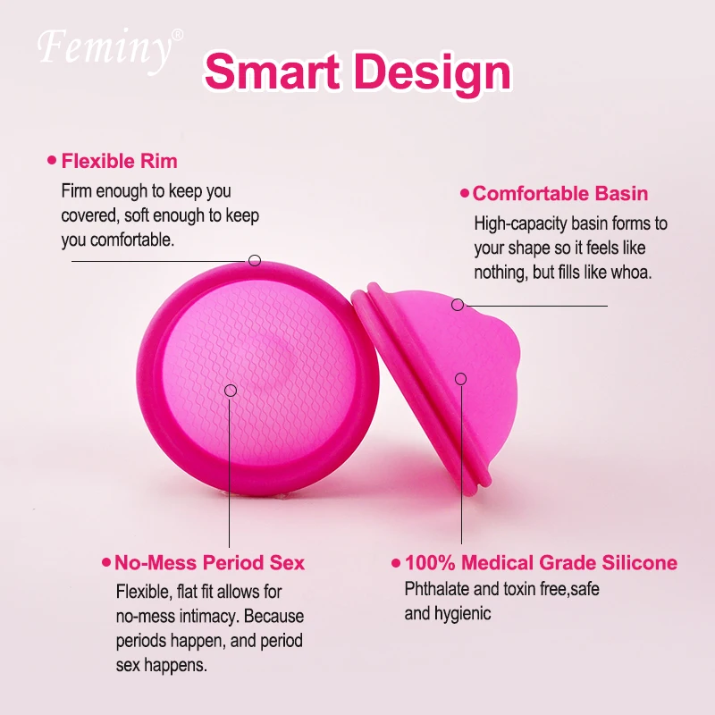 Wholesale Medical Grade Silicone Menstrual Disc Reusable Feminy Menstrual Disc With Box