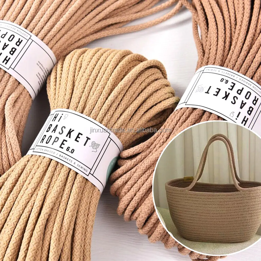 Плетеная хлопковая зигзагообразная веревка 5,5-6 мм для шитья корзин Бохо корзина для шитья декоративная веревка для шитья
