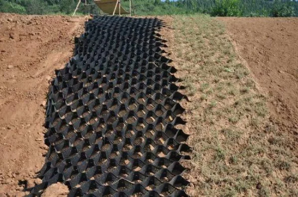  HDPE geocell цена Черный дорожный гравий сетка hdpe сотовый