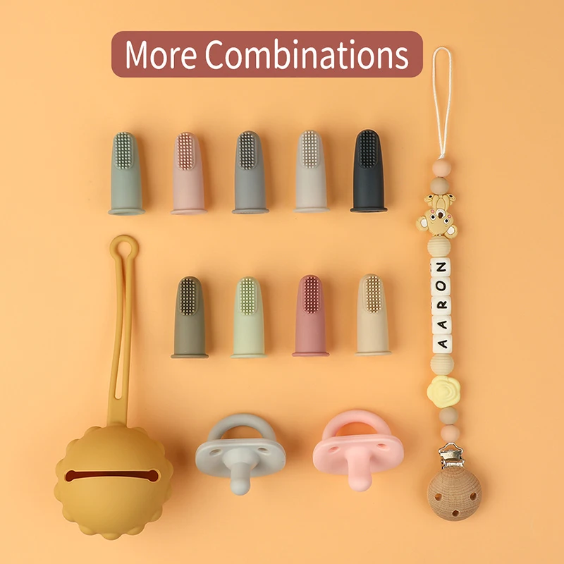 Factory Sale Super Soft Dog Toothbrush Nontoxic Bpa Free Silicone Pet Cat Clean Finger Toothbrush Baby Teethers