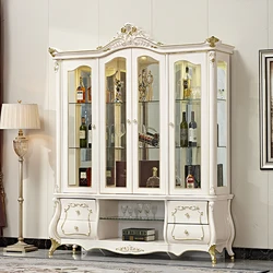 European Wine Cabinet Living Room Furniture Wine Cabinet Glass Doors Tall Glass Wine Cabinet