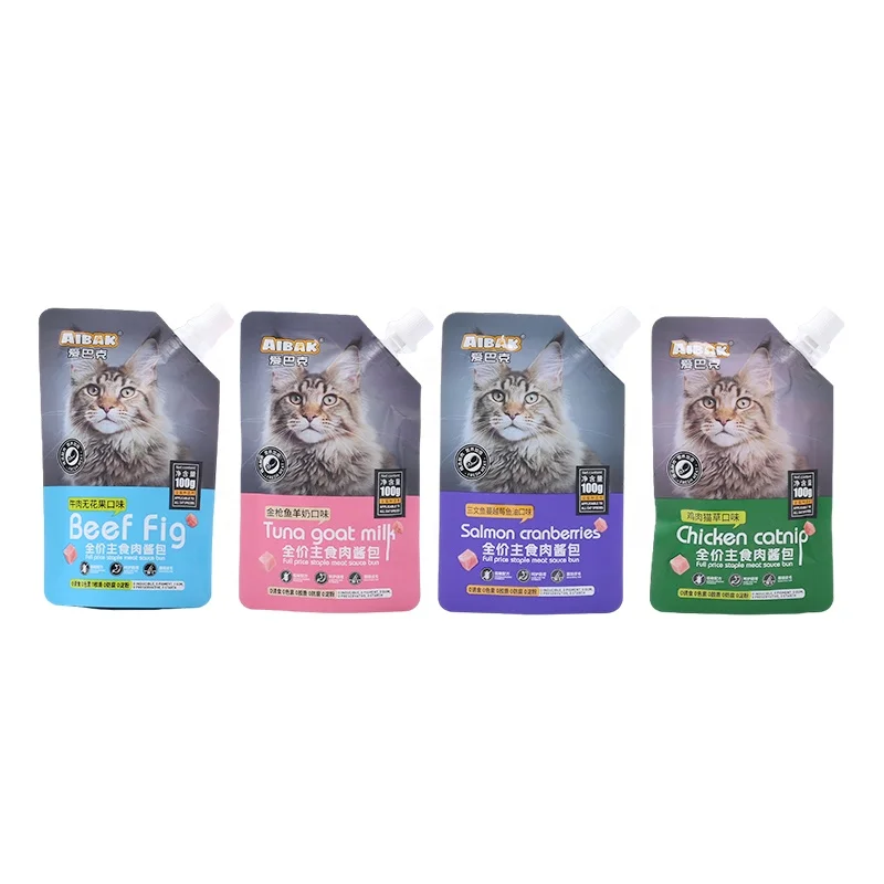 Aibak Staple Cat Food 100G Complete Wet Food With Fresh Meat High Nutrition OEM Factory Wholesale Pet Food
