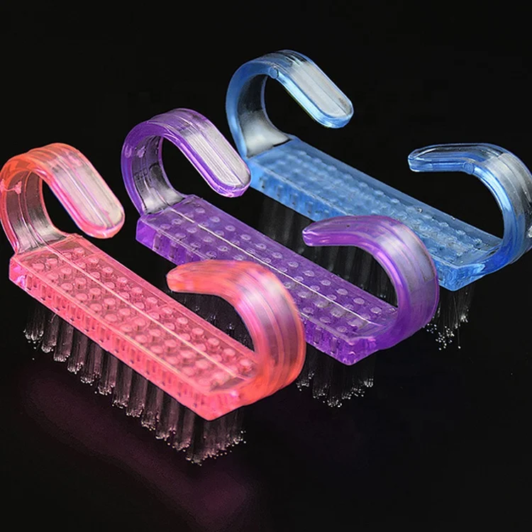 Nail SunShine  Manicure Pedicure Nail Art Care Cleaning Tools Plastic Handle Small Nail Dust Brush