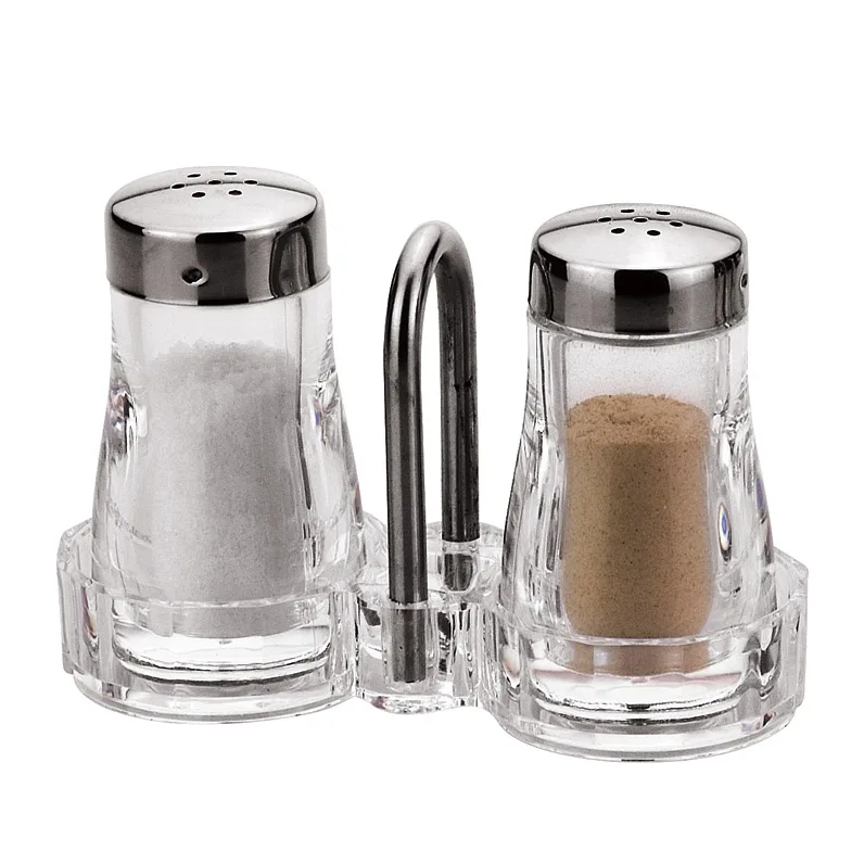 Wedding Gift Funny salt & pepper shaker 30ml Cute Mini Clear Acrylic Plastic Salt Pepper Shaker