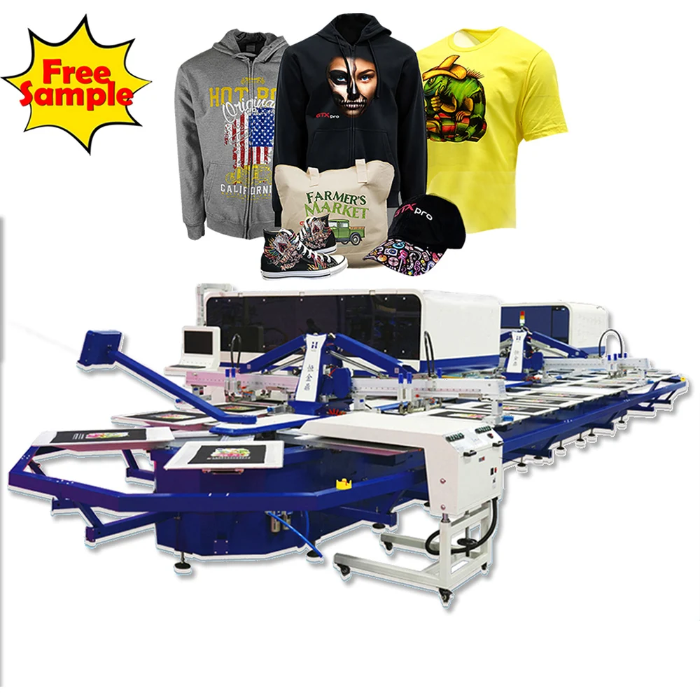 Hybrid DTG RICOH G5 Digital Printer White Basis Automatic Screen Printing Machine In One For Sales