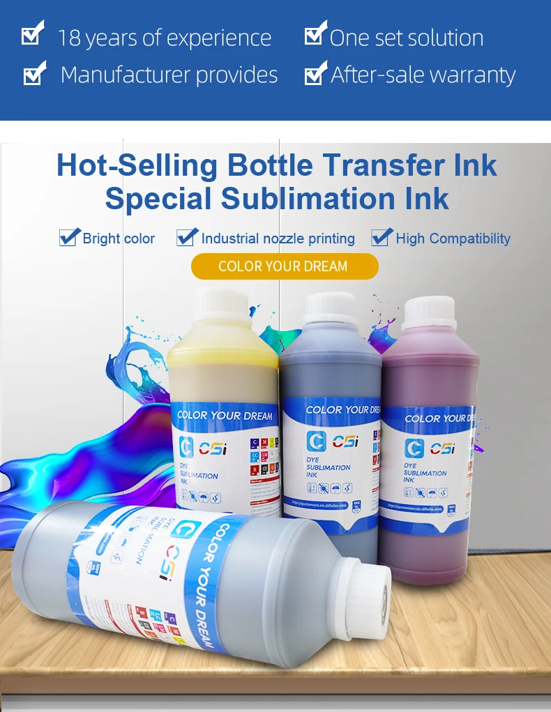 Most popular Water Based Ink 1000ml Non-toxic Printing Inks sublimation ink