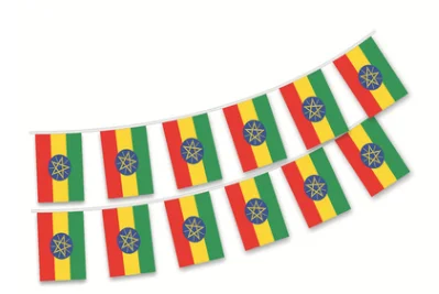 Manufacturer Wholesale Good Quality Cheap 150D Polyester Custom Made Ethiopia Flag