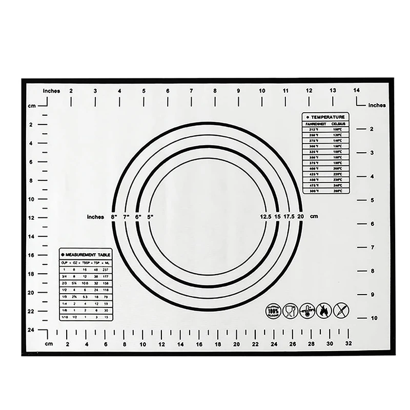 mat dough silicon baking silicone pastry rolling dough mat With Measurement baking silicone dough pastry mat