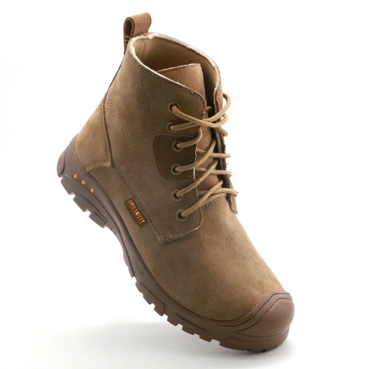 ENTE SAFETY Wholesale high-quality cat shoes  industrial suede cowhide leather steel toe plate safety shoes for men boot