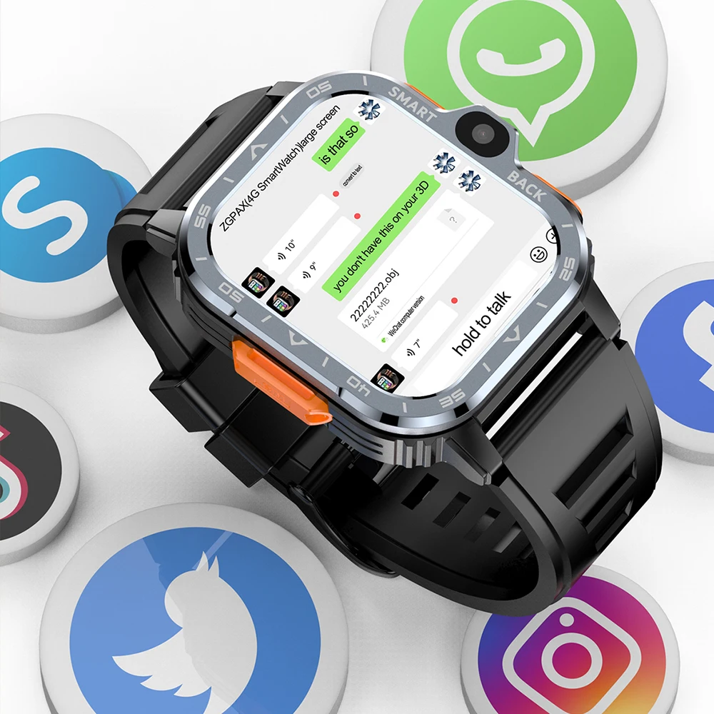 4G GPS Tracker 2023 Newest 2.02 inch Full Touch Screen Smartwatch Reloj Inteligente Wireless Charging Smart Watch for kids