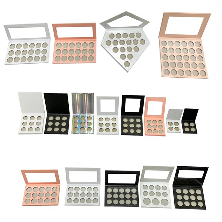 custom logo Empty eyeshadow palette private label cosmetics makeup eyeshadow palette manufacturer