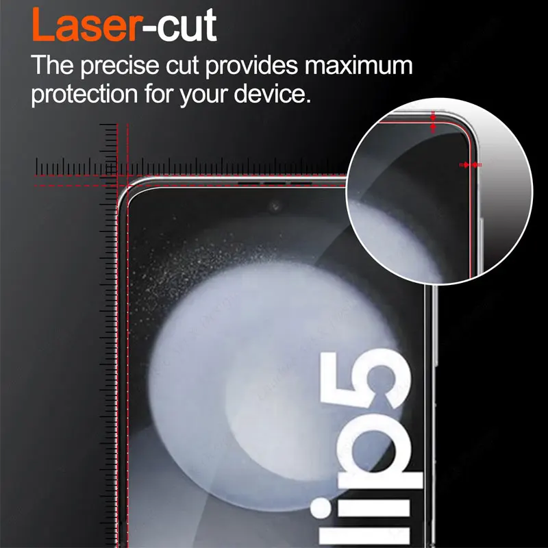 Laudtec GHM006 High Definition Phone Tempered Glass Protector Screen Protectors For Samsung Galaxy Z Fold Flip 5