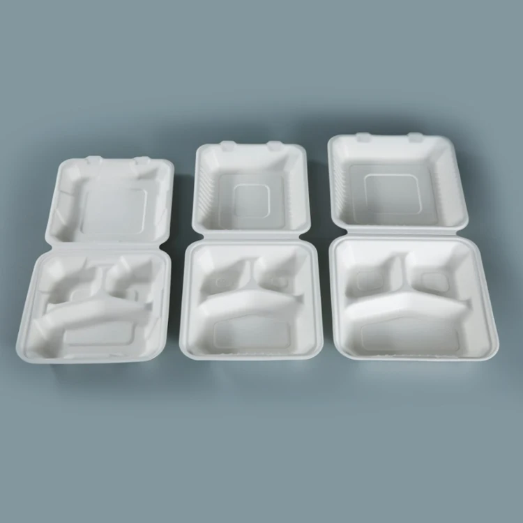 Kingwin Eco Friendly Biodegradable Clamshell Take Away Food Box Take Out Bento Containers