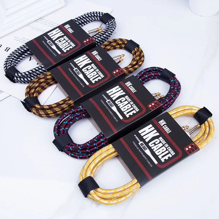 Hot sale Musical instrument accessories Multi-color optional electrical 10 meters guitar cable