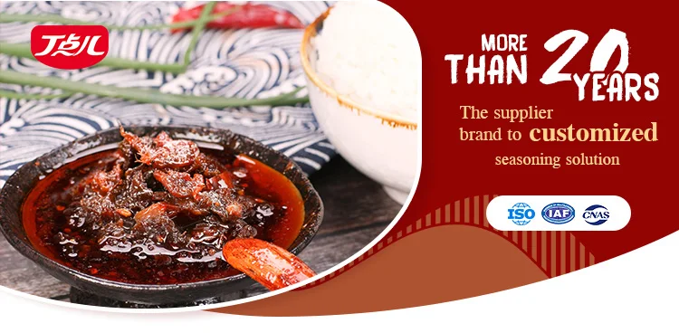 Hot spicy chili hot chilli instant mushroom beef sauce