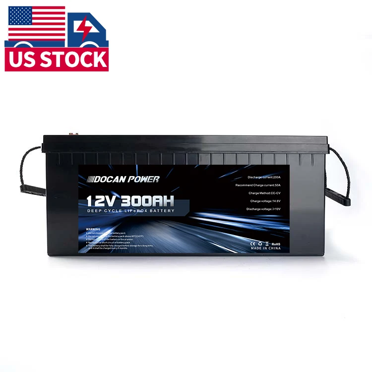Солнечная батарея Lifepo4 12 В 24 48 100 А/105 А/ч 200 230 300 аккумулятор от Docan Power
