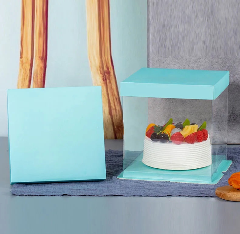 Hot sale pink PET custom cake box factory selling Alibaba China supplier PVC cake box