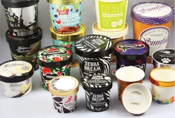 Biodegradable Eco Friendly Disposable 16 oz 500ml  Ice cream Use and Paper Material paper ice cream tub