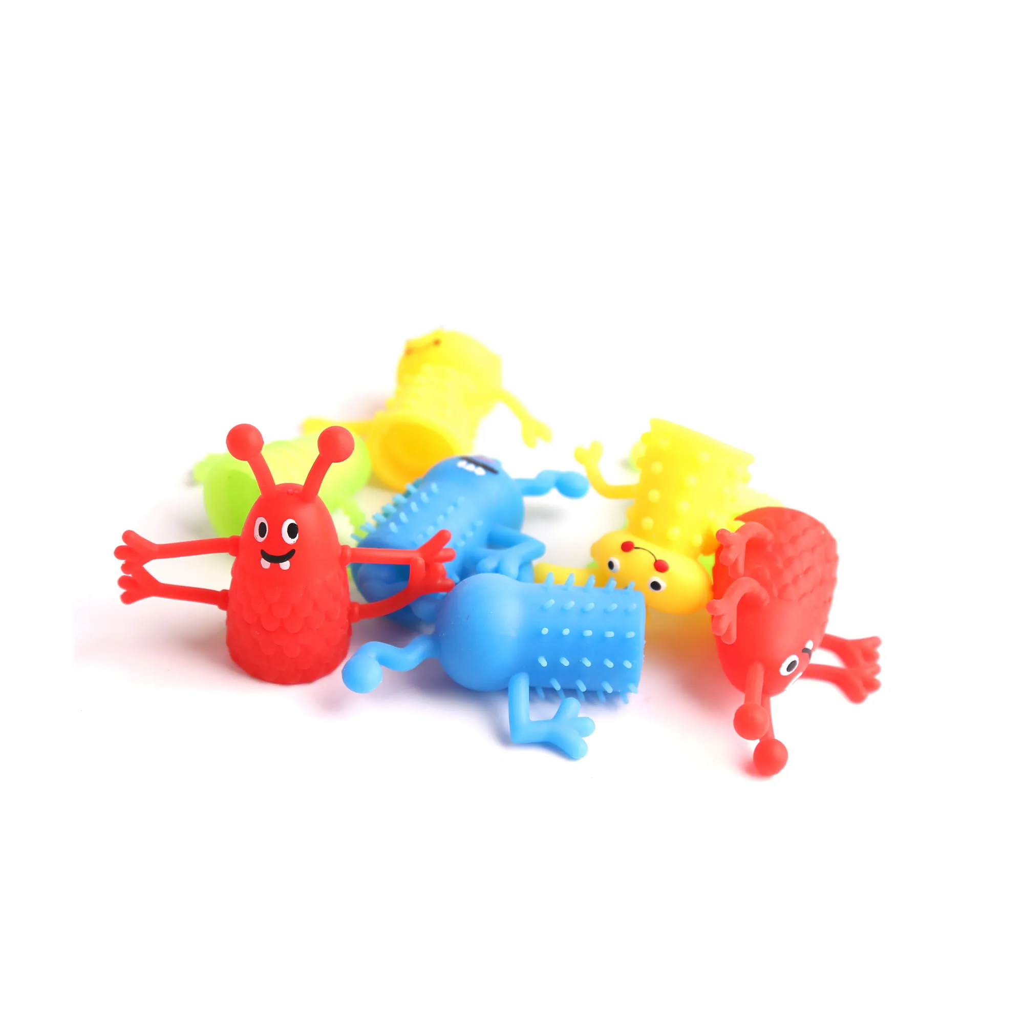 Christmas 8 ct Finger Puppet Toy TPR Soft Baby Hand Puppet Finger Monster Finger Novelty toy set