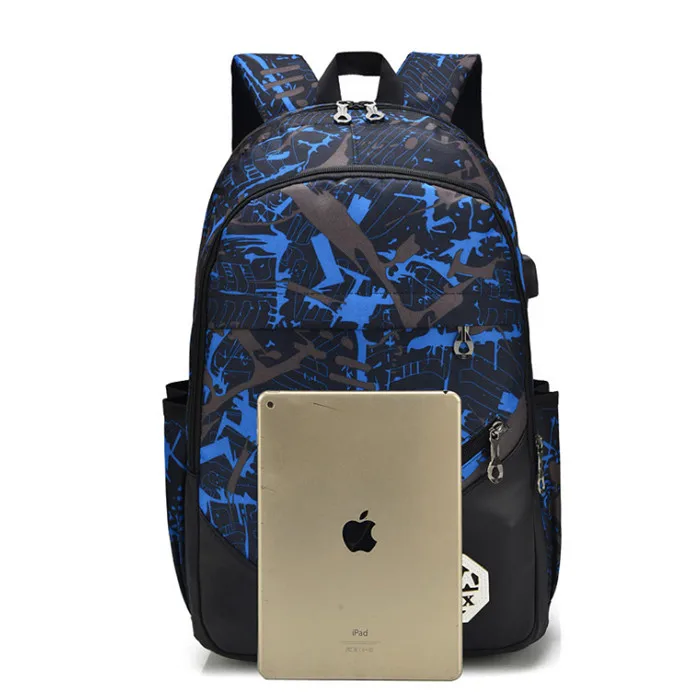 New three piece laptop set backpacks Oxford boys and girls outdoor waterproof usb backpacks set