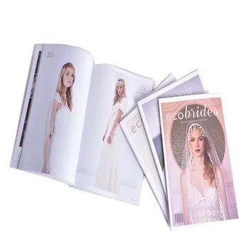 
Top Quality Gold Stamping Cover Customized Wedding Magazine Full Color Printing 