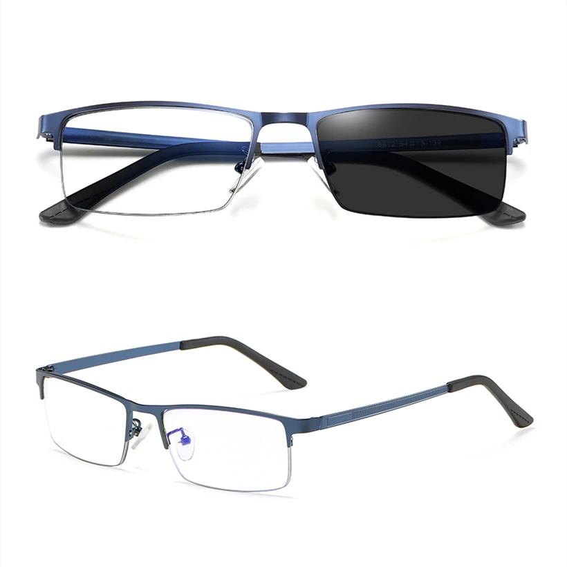 lunettes photochromic Semi- Rimless rectangle gafas de sol para mujer man armazon tr90 viper sunglasses  latest spectacle frames