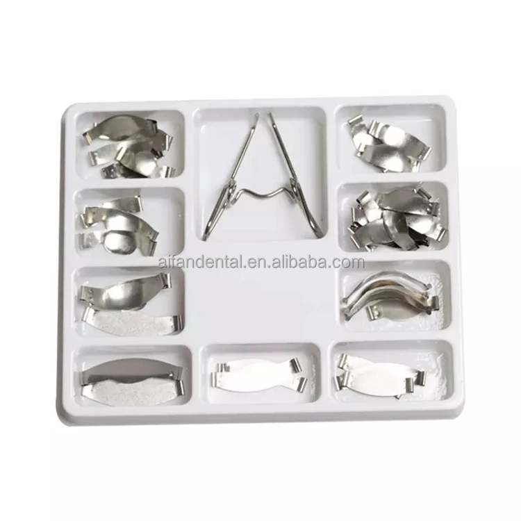 36pcs/set Stainless Steel Universal Dental Matrix bands Metal Spring Clip Dentist Instruments Kit No. 1.330