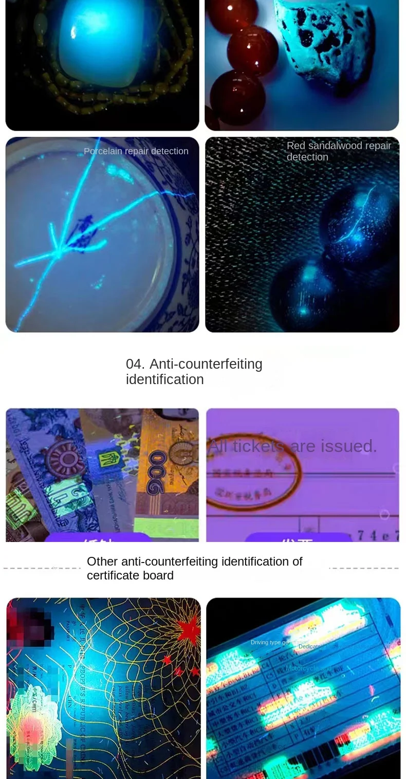 Portable 395Nm 9 Led Powerful Torch Pet Detectors 100 Ultraviolet Light 395Nm Led Uv Flashlight