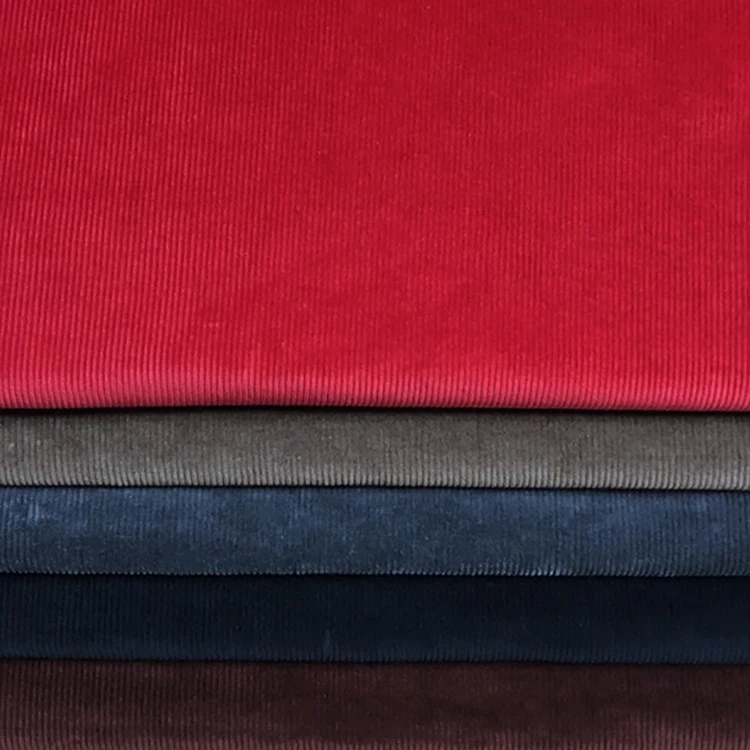Производитель оптовая продажа Вельветовая ткань для брюк 330 г/м2 полосатая 14 хлопок спандекс Уэльс