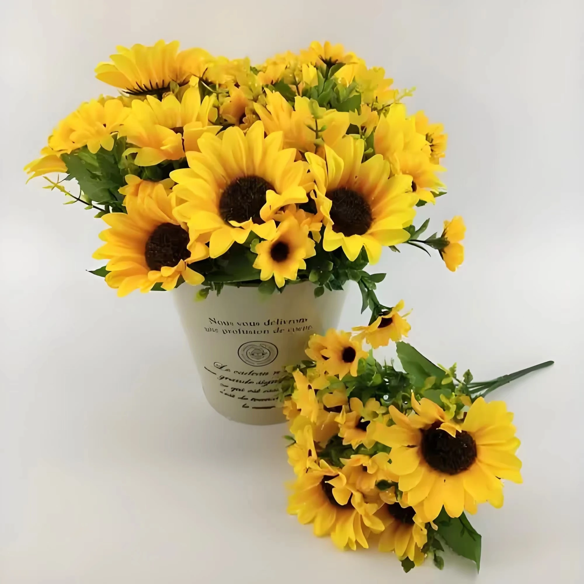 Handmade 13 Sunflowers Home Wedding Garden Hotel Party Decoration Sunflower Bouquet
