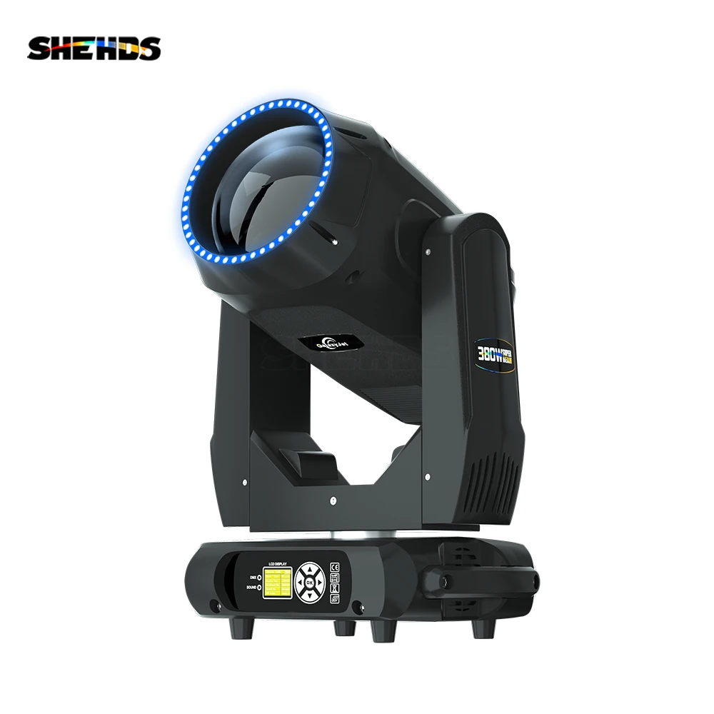 SHEHDS 380W Beam Sharpy Light Moving Head Double Prism RDM Stage Light with Ring Effect