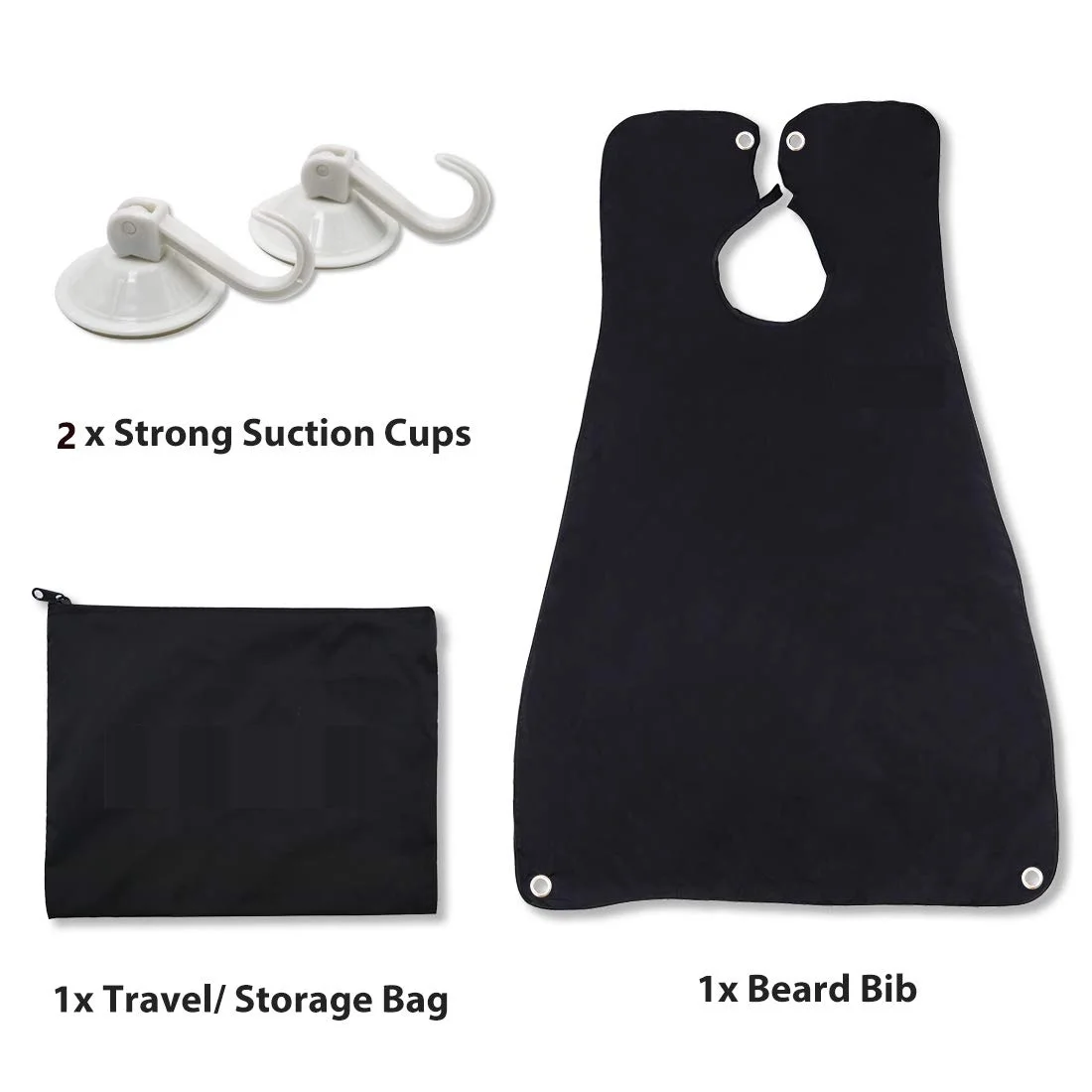 
Upgrade Beard Apron Cape Beard Catcher for Men Shaving beard bib with strong suction cup and zip bag 
