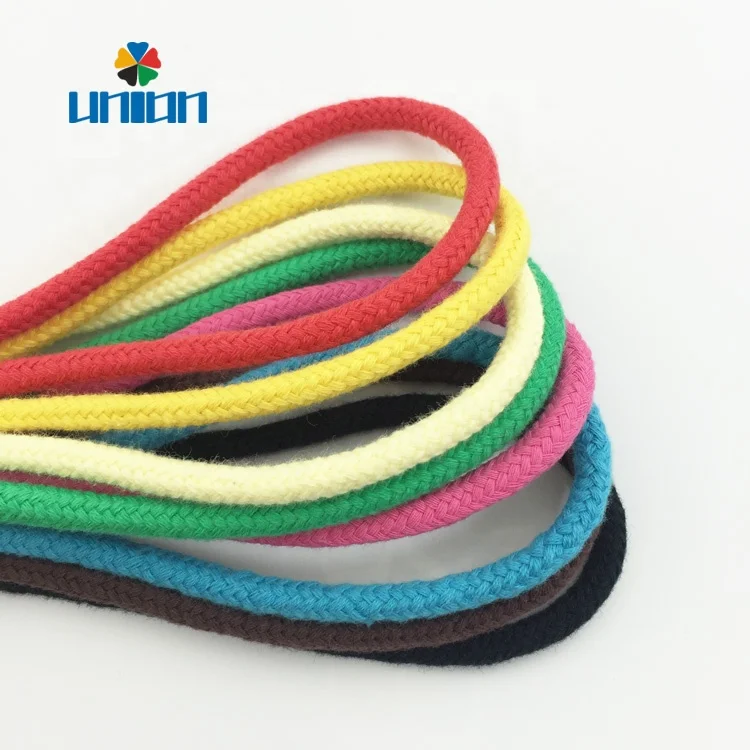 
High quality double braided cotton rope used for paper bag handle 