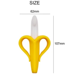 BPA Free Chew Toys Silicone Teether Banana shape Corn Shape Baby Toothbrush Soother Teether