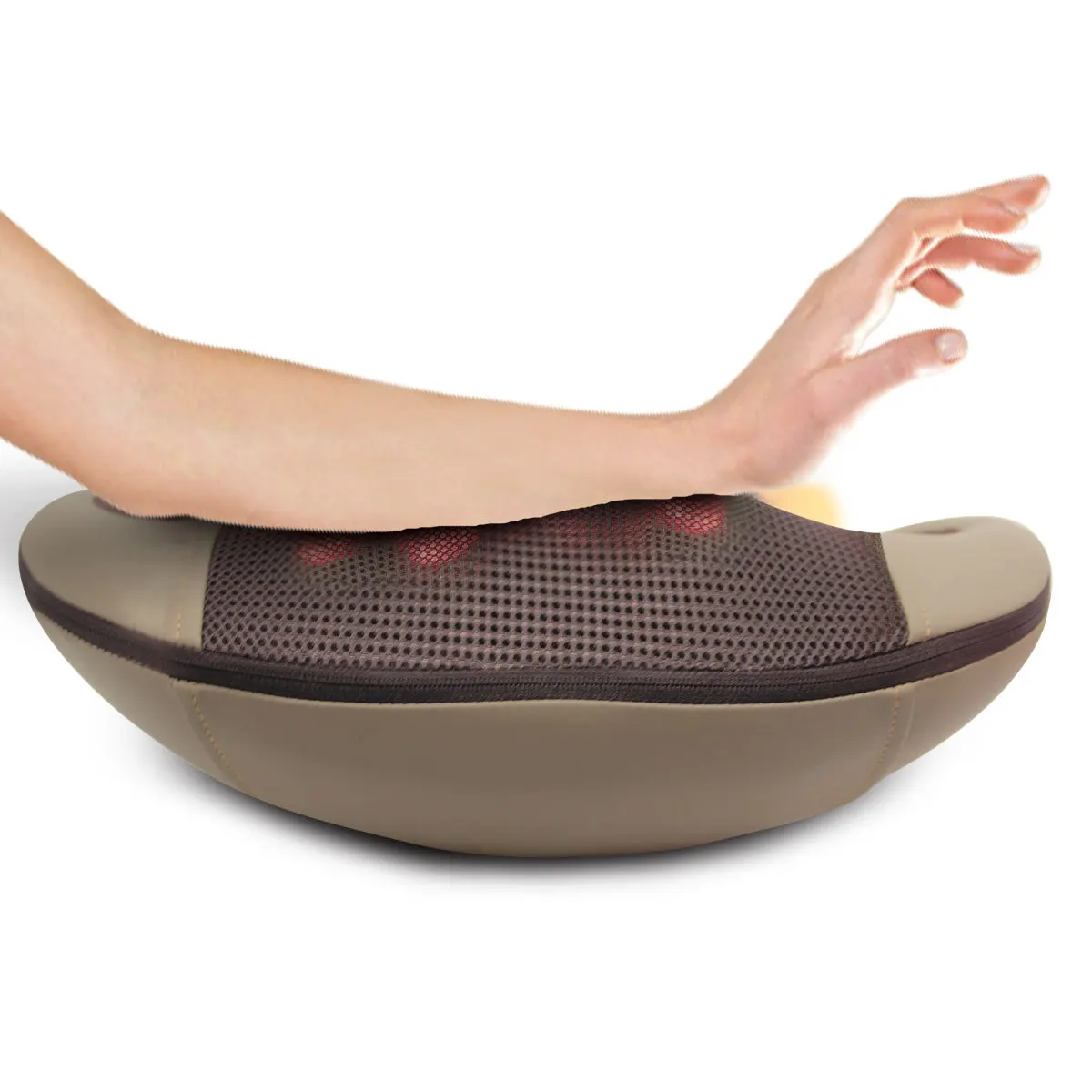 Factory customized home car wireless waist massager cushion 3D kneading acupressure back heating massage for sports