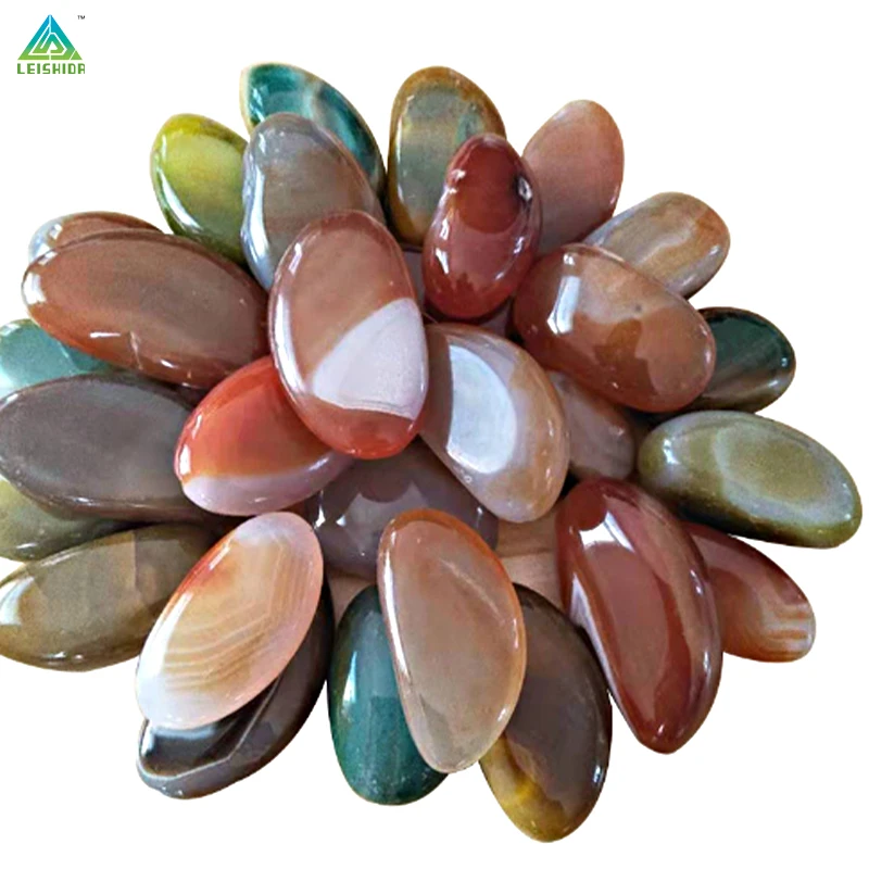 Leishida YuHua Stone Red and Colorful Cobbles & Pebbles in Fish Tank Landscape Garden Pea-Shaped Stones